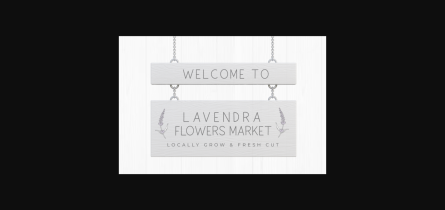 Lavender Flowers Font Poster 7