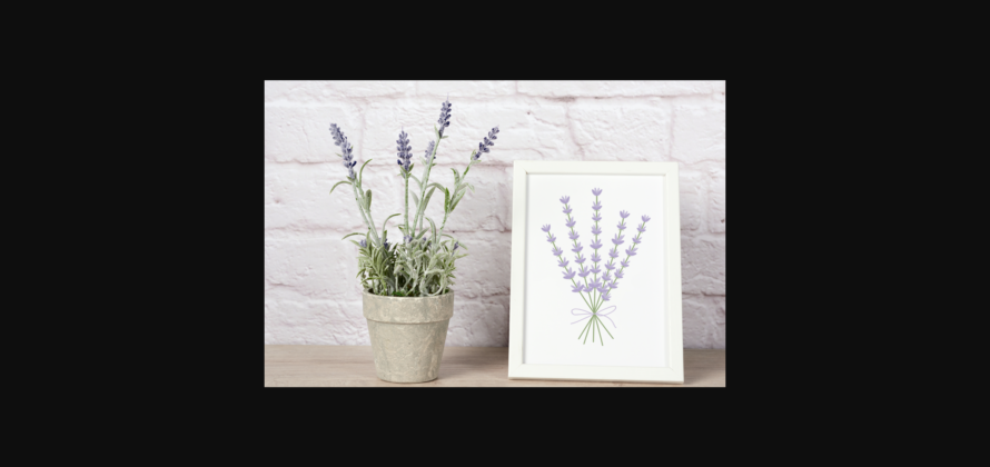 Lavender Flowers Font Poster 9