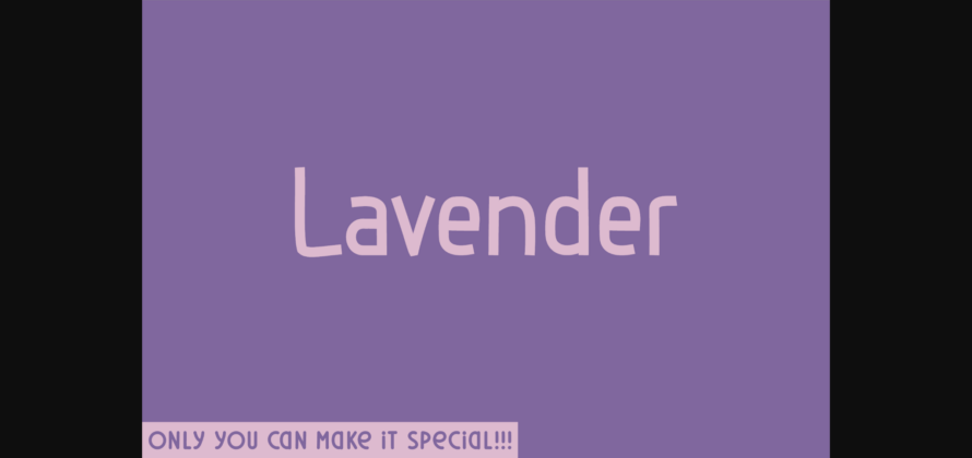 Lavender Font Poster 3