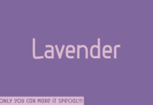 Lavender Font Poster 1