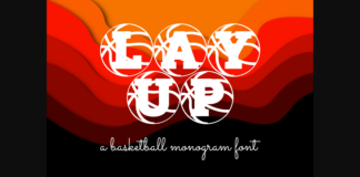 Lay Up Font Poster 1
