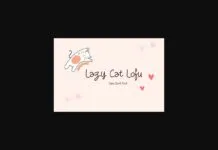 Lazy Cat Lofu Font Poster 1