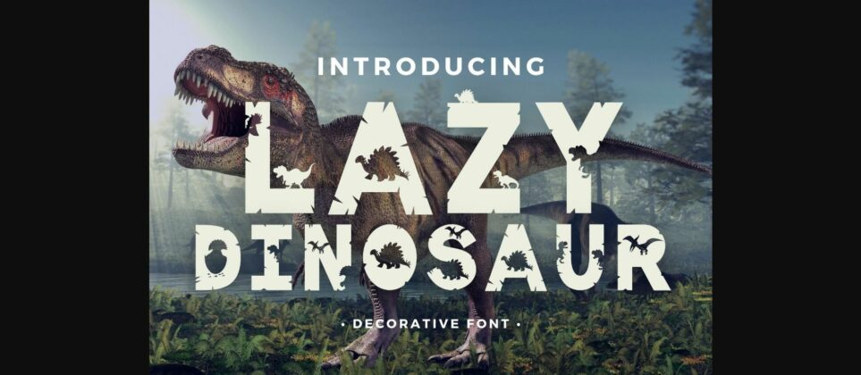 Lazy Dinosaur Font Poster 3