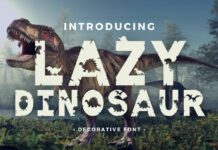 Lazy Dinosaur Font Poster 1