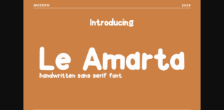Le Amarta Font Poster 1