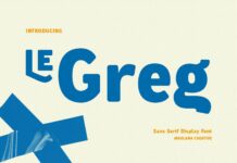 Le Greg Font Poster 1