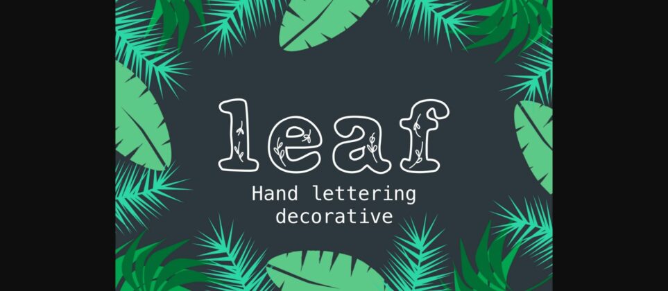Leaf Font Poster 3