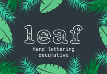 Leaf Font Poster 1