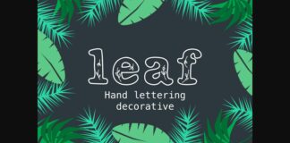 Leaf Font Poster 1