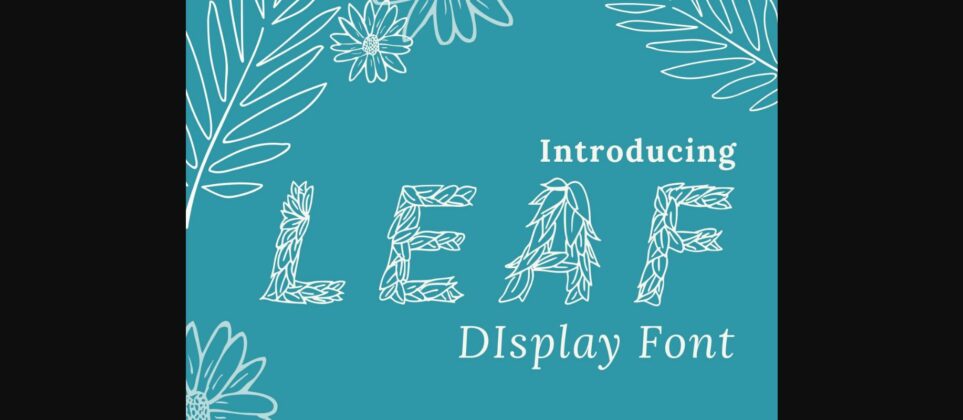 Leaf Font Poster 3