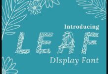 Leaf Font Poster 1