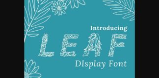 Leaf Font Poster 1