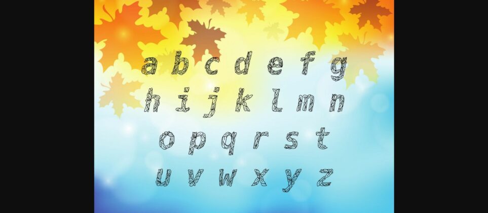 Leaf Font Poster 6