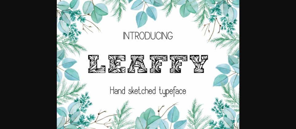 Leaffy Font Poster 3