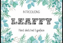 Leaffy Font Poster 1