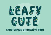 Leafy Cute Font Poster 1