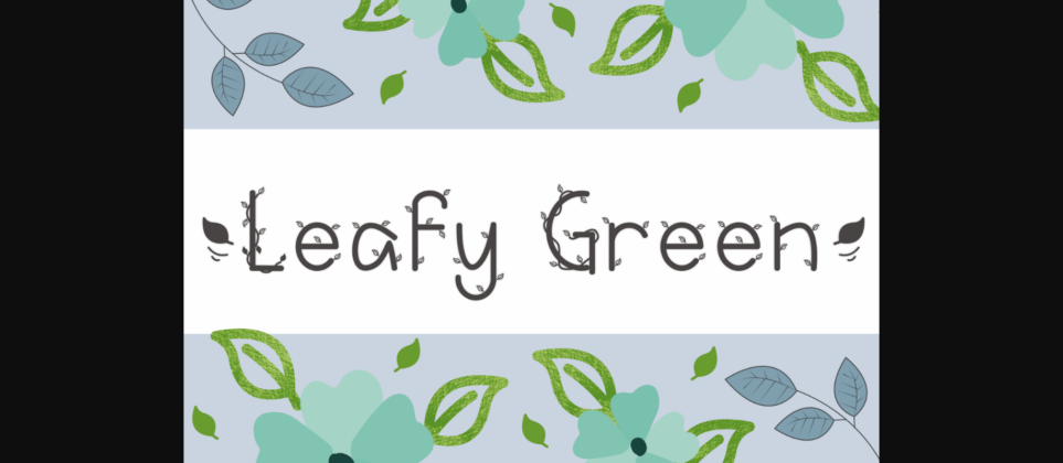Leafy Green Font Poster 3