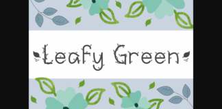 Leafy Green Font Poster 1