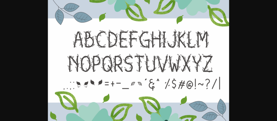 Leafy Green Font Poster 4