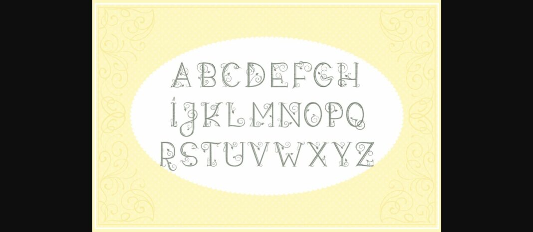 Leafy Monogram Font Poster 2