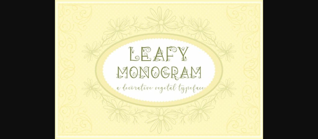 Leafy Monogram Font Poster 1