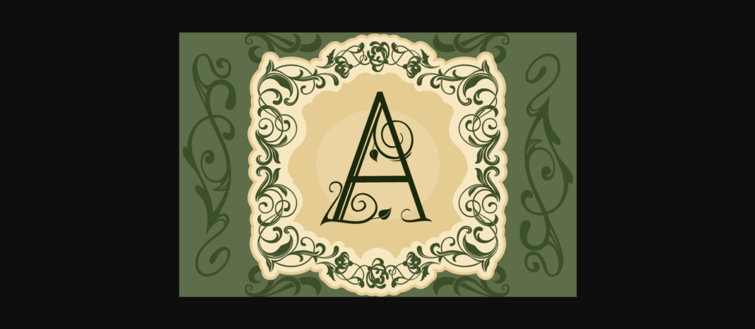 Leafy Monogram Font Poster 5