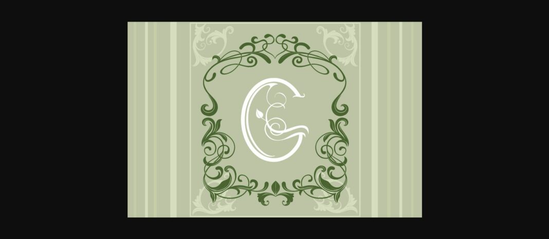 Leafy Monogram Font Poster 6
