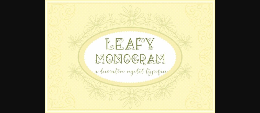 Leafy Monogram Font Poster 3