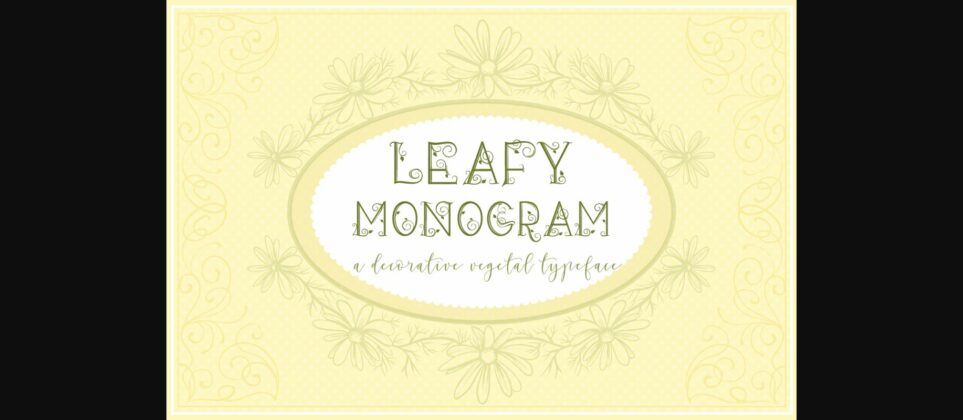 Leafy Monogram Font Poster 3
