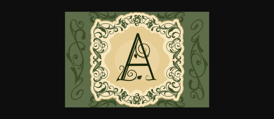 Leafy Monogram Font Poster 5