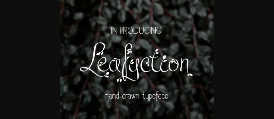 Leafyction Font Poster 9
