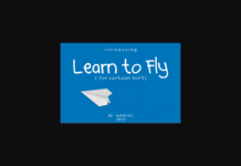 Learn to Fly Font Poster 1