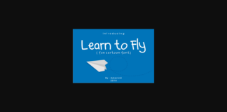 Learn to Fly Font Poster 1