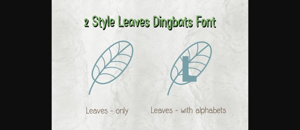 Leaves Font Poster 4