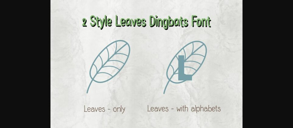 Leaves Font Poster 4