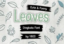 Leaves Font Poster 1