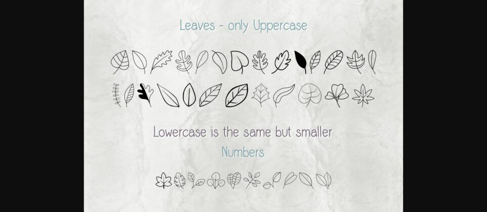 Leaves Font Poster 5