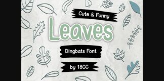 Leaves Font Poster 1