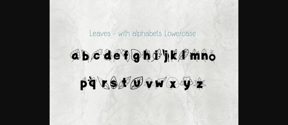 Leaves Font Poster 7