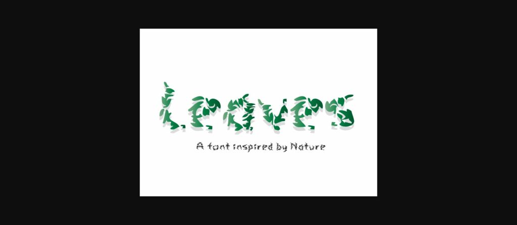 Leaves Font Poster 1