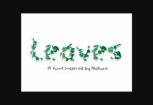 Leaves Font Poster 1