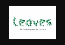 Leaves Font Poster 1