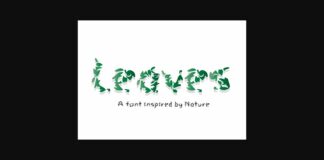 Leaves Font Poster 1