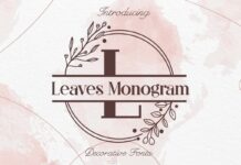 Leaves Monogram Font Poster 1