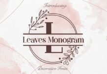 Leaves Monogram Font Poster 1