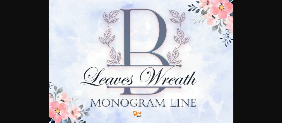 Leaves Wreath Font Poster 3