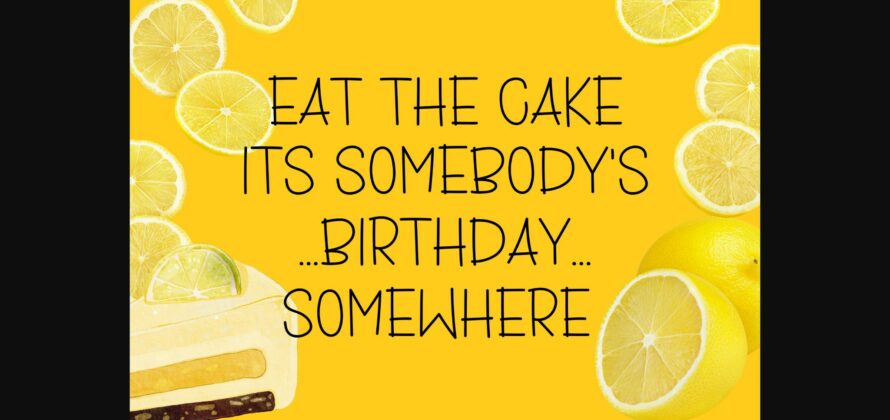 Lemon Cheesecake Font Poster 4