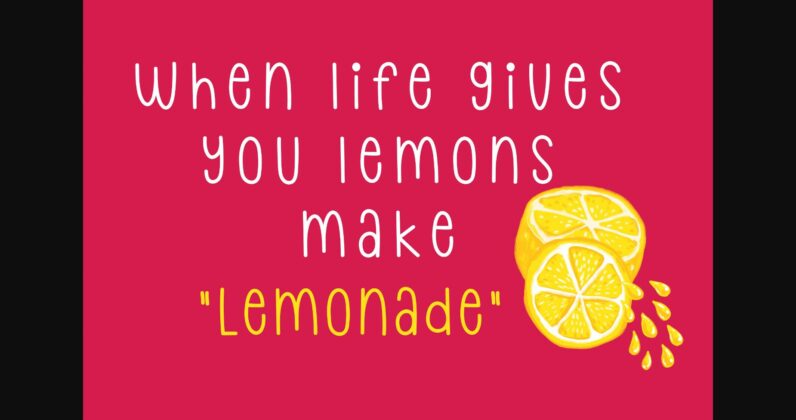 Lemon Juice Font Poster 4
