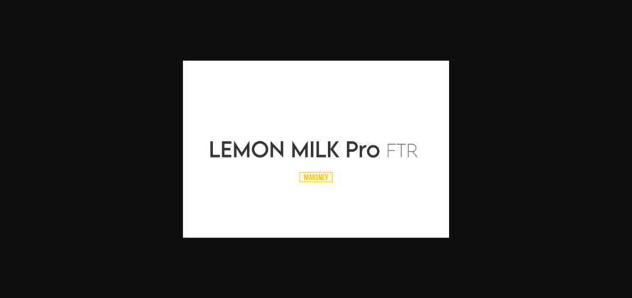 Lemon Milk Pro FTR Font Poster 3