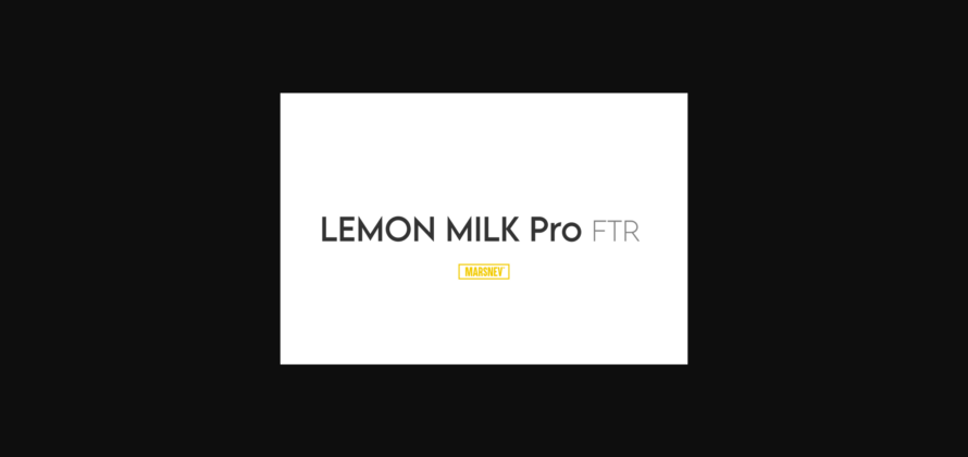 Lemon Milk Pro FTR Font Poster 1